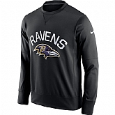 Men's Baltimore Ravens Nike Black Sideline Circuit Performance Sweatshirt,baseball caps,new era cap wholesale,wholesale hats